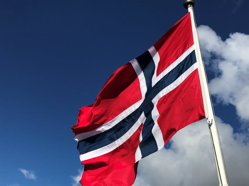 Bilete - Illustrasjon Norsk flagg